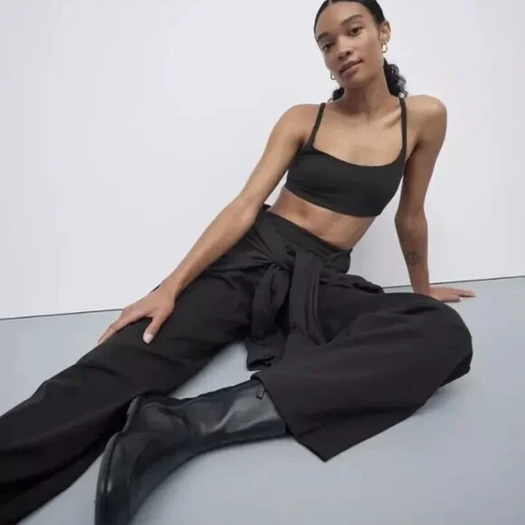 Lululemon $128 Straight-Leg Mid-Rise Pant Luxtreme Drawcord Black Sz XL NWT!